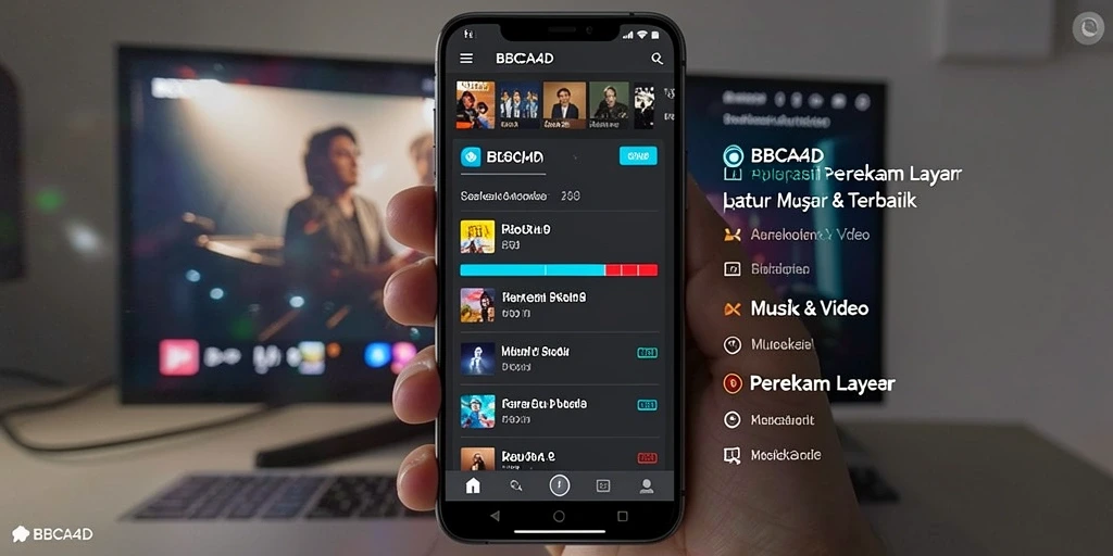 Antarmuka aplikasi BBCA4D saat merekam layar dengan fitur canggih.