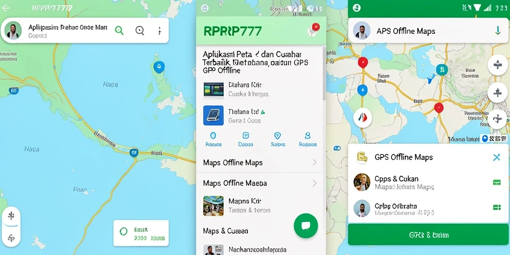 Tampilan antarmuka RPRP777 yang memudahkan navigasi GPS Offline.