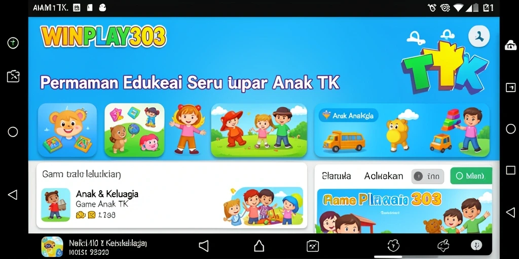 Tampilan antarmuka yang ramah anak dalam aplikasi WINPLAY303.
