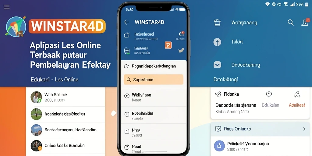 Antarmuka aplikasi WINSTAR4D yang interaktif untuk Les Online.